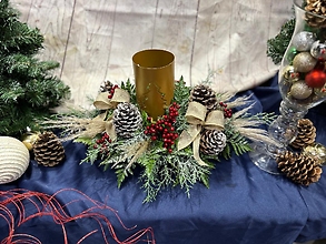 Berries and Pine Centerpiece