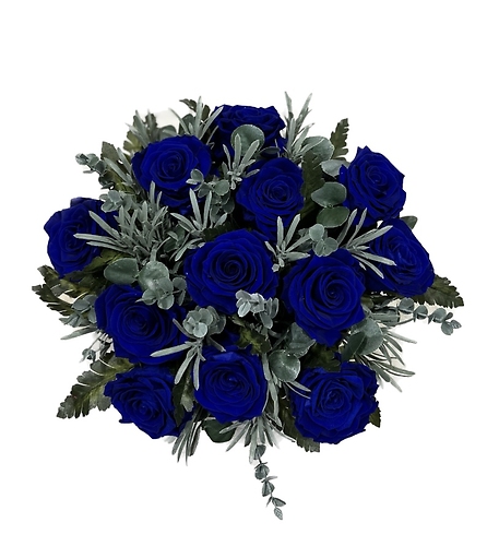 Forever Rose Hat Box in Blue
