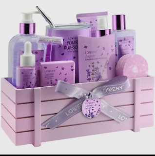 Lovery Lavender Home Spa Gift Set