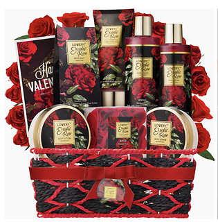 Valentine Exotic Rose Spa Basket