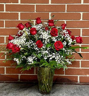 2 DOZEN LONG STEM RED ROSES