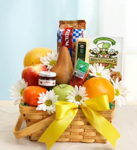 Fruit and Gourmet Basket for Sympathy