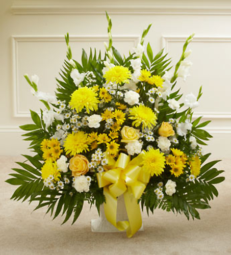 Heartfelt Tribute Floor Basket Arrangement